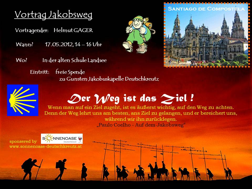 Plakat Vortrag Jakobsweg 17.05.2012